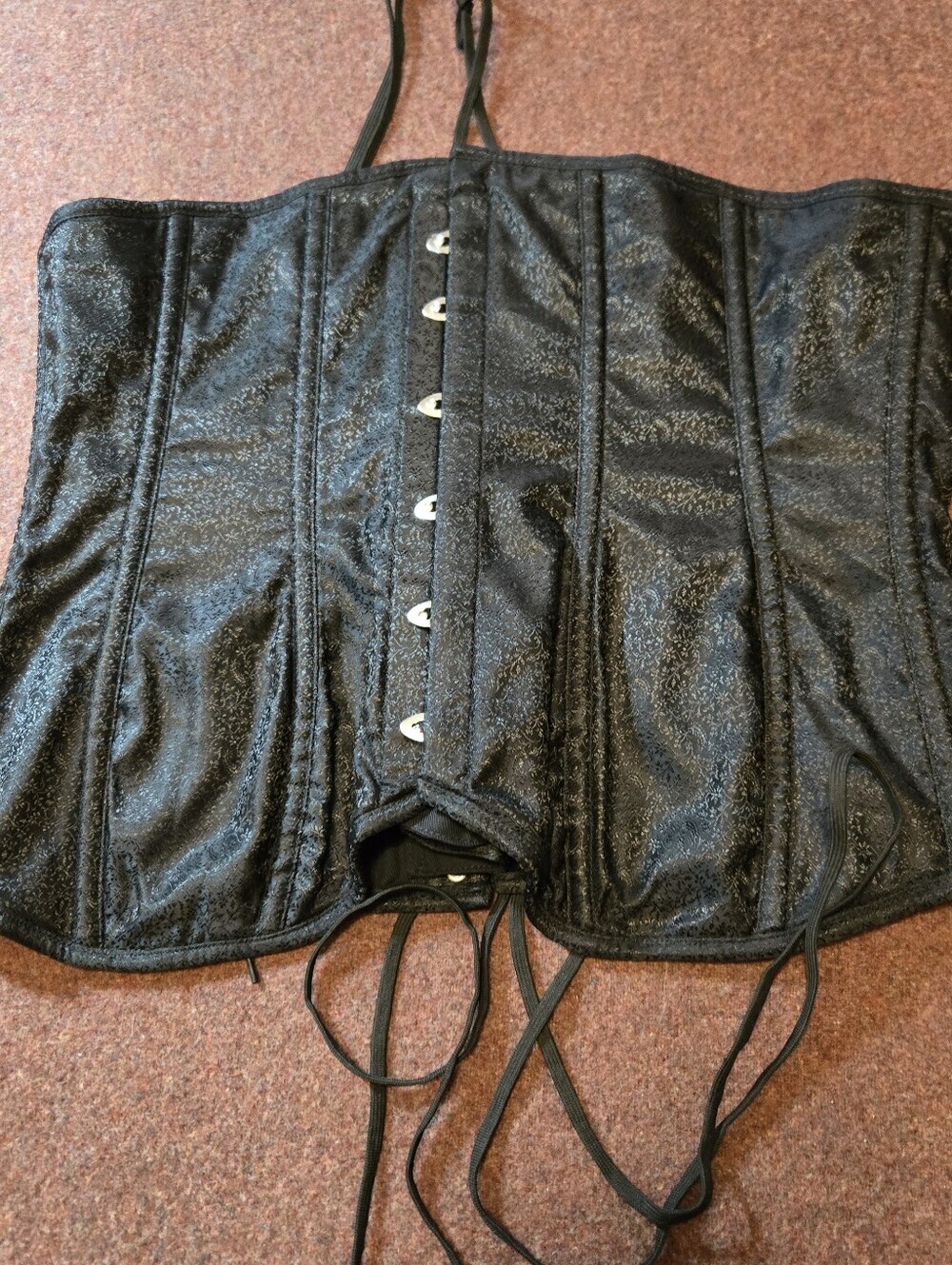 Hips And Curves Steel Boned Corset Black Size 38 Silky